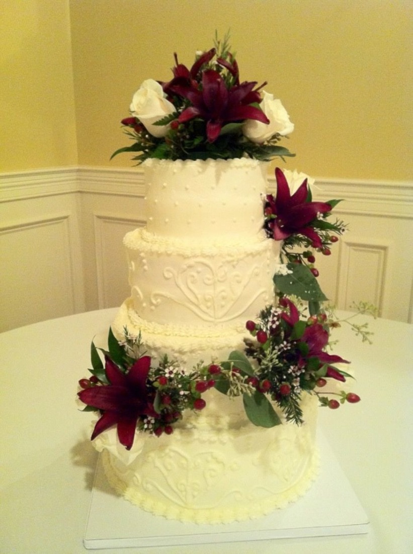 Multi-tier wedding cake